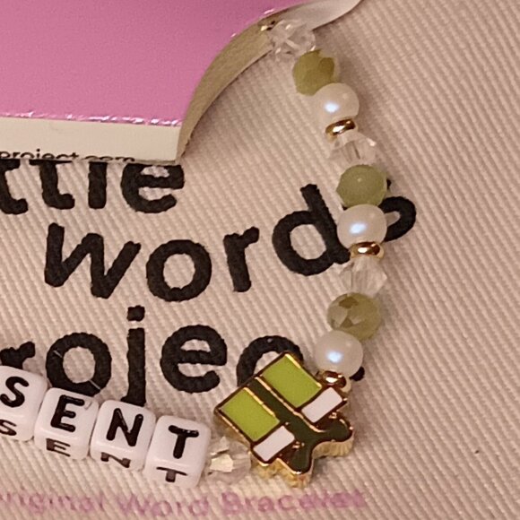 NEW Little Words Project "Be Present" Beaded Bracelet - Picture 7 of 10